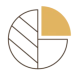 Un gráfico circular sencillo con cuatro secciones, una de las cuales está resaltada y ligeramente separada del resto. La sección resaltada se rellena con un color tostado sólido.